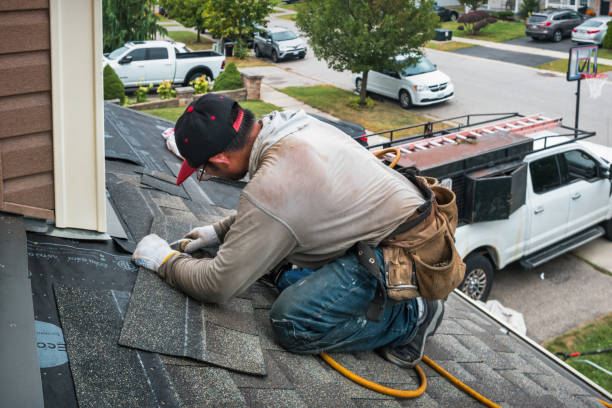 Professional Roofing technician working in Coleman Falls, VA